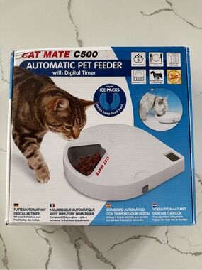 NWT Cat Mate C500 Automatic Pet Feeder Cat Dog